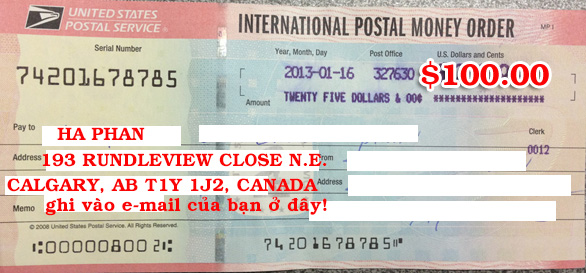 USPS International Money Order